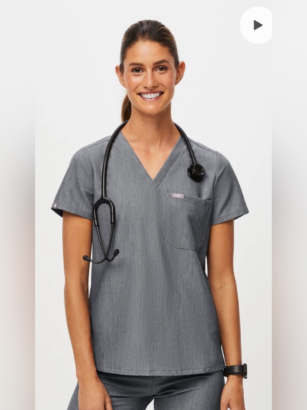 FIGS Technical Core Collection Scrub Set in Graphite (top XXL, joggers XLP)